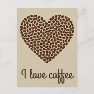 I kärlek-kaffevykort vykort