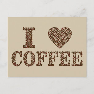 I kärlek-kaffevykort vykort