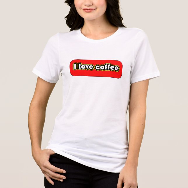 I kärlek kaffmocha t shirt (Framsida)