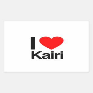 i kärlek kairi rektangulärt klistermärke