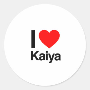 i kärlek kaiya runt klistermärke