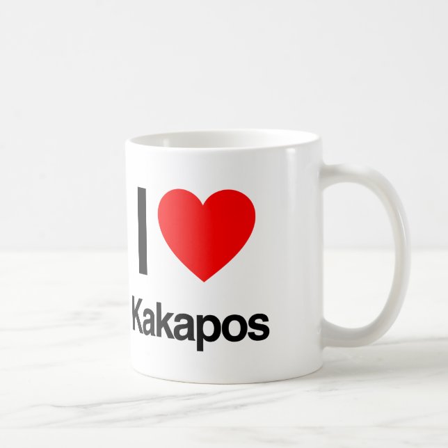 i kärlek kakapos kaffemugg (Höger)