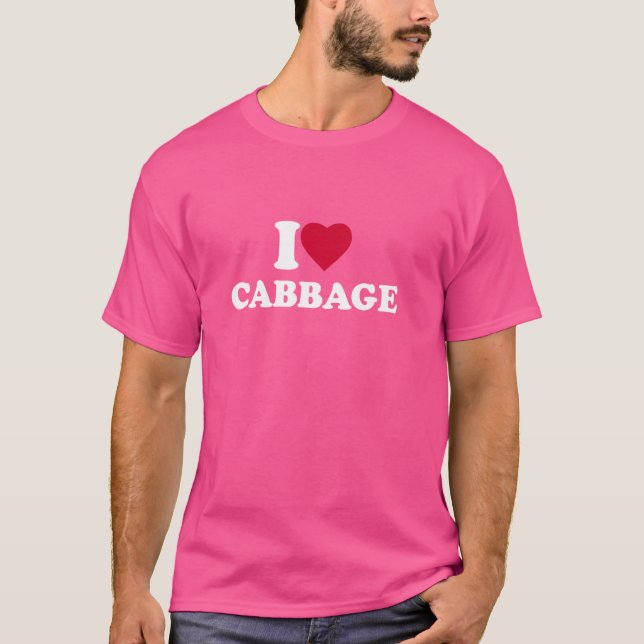 I Kärlek kål I Heart Cabbage Älskare Vegetables Ve T Shirt (Framsida)