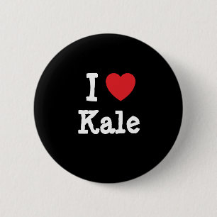 I kärlek Kale hjärta T-Shirt Knapp