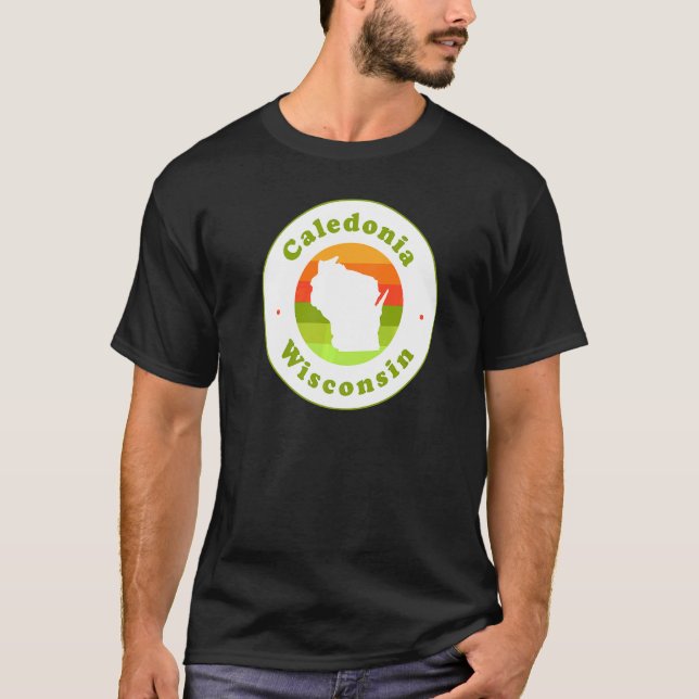 I Kärlek Kaledonien Wisconsin Wi Vacation Souvenir T Shirt (Framsida)