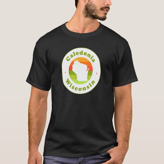 I Kärlek Kaledonien Wisconsin Wi Vacation Souvenir T Shirt (Framsida)