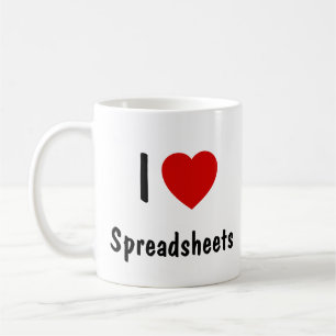I Kärlek-kalkylblad Kaffemugg