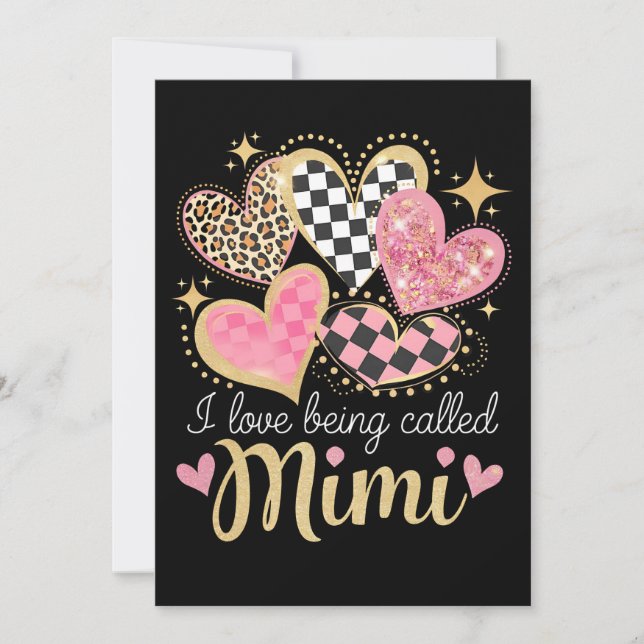 I Kärlek kallades Mimi Grandma Mamma Mor's Day Inbjudningar (Framsida)