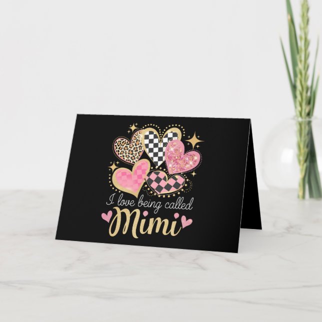 I Kärlek kallades Mimi Grandma Mamma Mor's Day Tack Kort (Framsida)