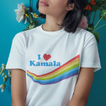 I Kärlek Kamala Cute Valection Rainbow Women's T Shirt<br><div class="desc">En vacker Kamala Harris-regnbåge,  kvinnans treblend t-shirt för 2024-valet som lyder i Kärlek Kamala. Rent och färdigt stöd till vår vice president.</div>