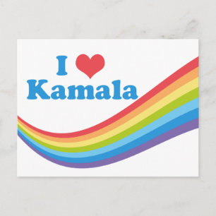 I Kärlek Kamala Harris Cute Rainbow Vykort