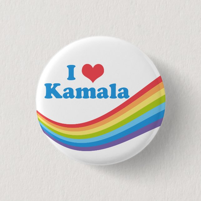 I Kärlek Kamala Rainbow Knapp (Framsida)