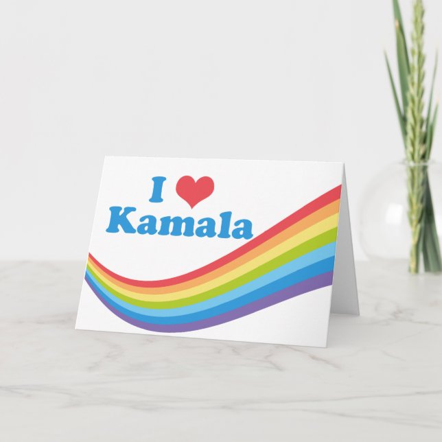 I Kärlek Kamala Rainbow Kort (Framsida)