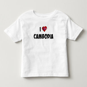 I Kärlek Kambodja, flagga Kambodja T-shirt