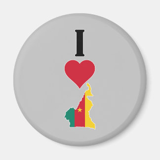 I Kärlek Kameroon Lodrät I Heart Land Flagga Karta Magnet