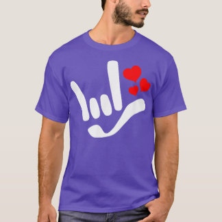 I Kärlek kan du ILY American Sign Language Design  T Shirt