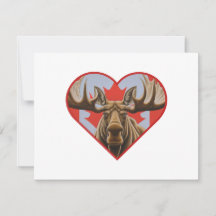 I Kärlek Kanada - Proud Canadian Moose and Maple L