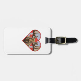 I Kärlek Kanada - Proud Canadian Moose and Maple L Bagagebricka