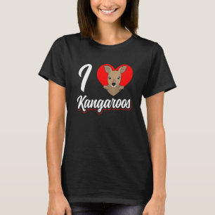 I Kärlek Kangaroos Animal Kangaroo Australien T Shirt