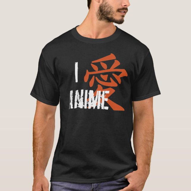 I Kärlek (kanji) Anime T Shirt (Framsida)