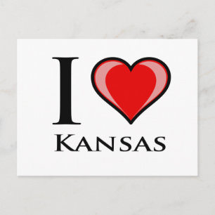 I Kärlek Kansas Vykort