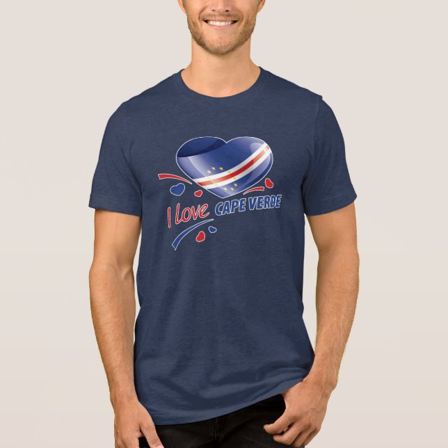 I Kärlek Kap Verde T Shirt (Framsida)