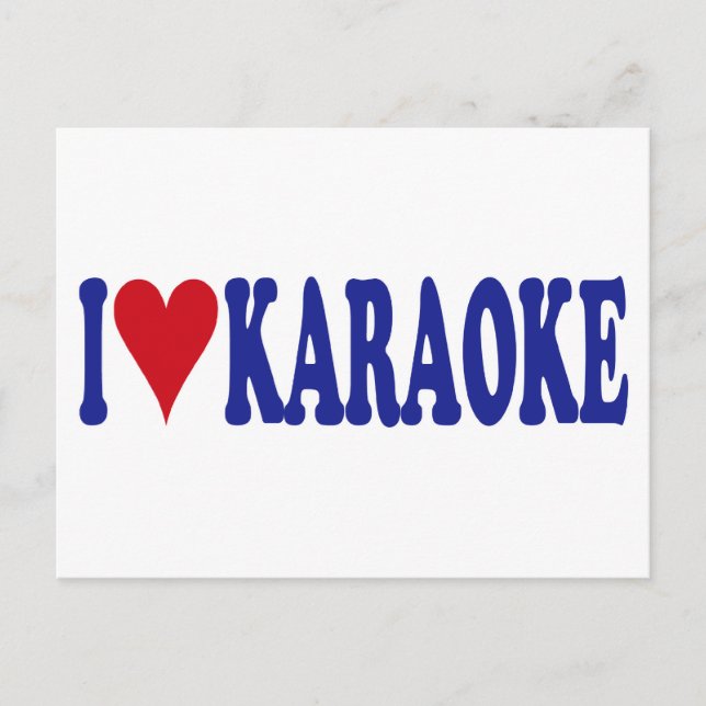 I Kärlek Karaoke Vykort (Framsida)