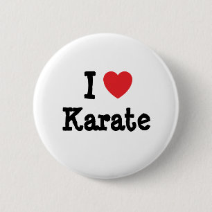 I kärlek Karate anpassningsbar personlig Knapp