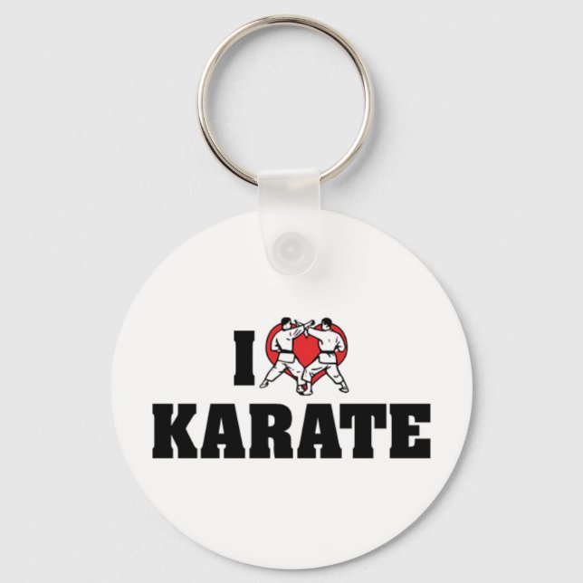 I Kärlek Karate Keychain Nyckelring (Framsida)