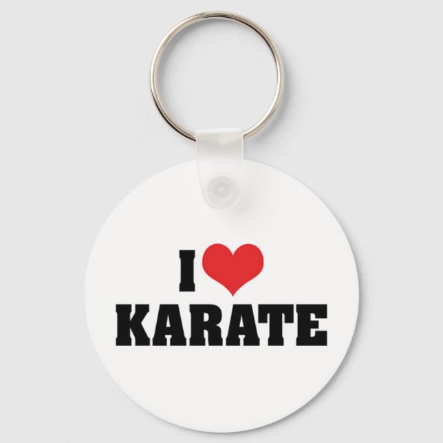 I Kärlek Karate Keychain Nyckelring (Framsida)