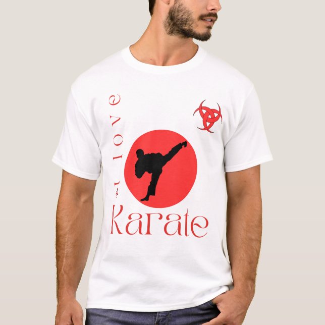 I Kärlek Karate Martial Arts T-Shirt (Framsida)