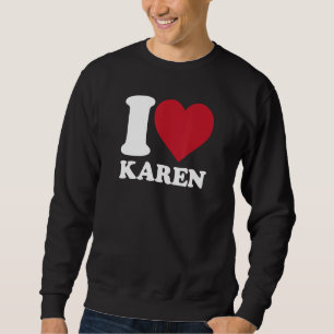 I Kärlek Karen - jag hjärtat Karen Lång Ärmad Tröja