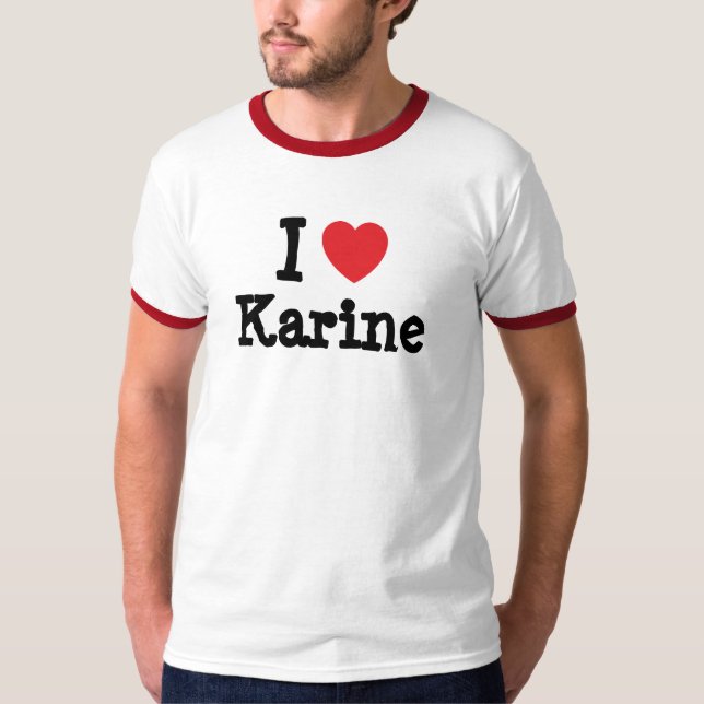 I kärlek Karine hjärta T-Shirt (Framsida)