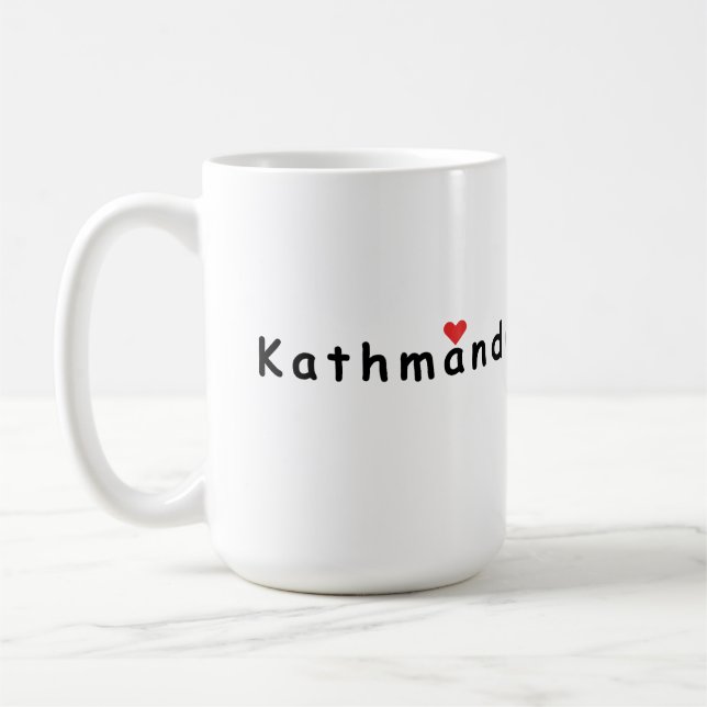I kärlek Kathmandu Nepal Kaffemugg (Vänster)