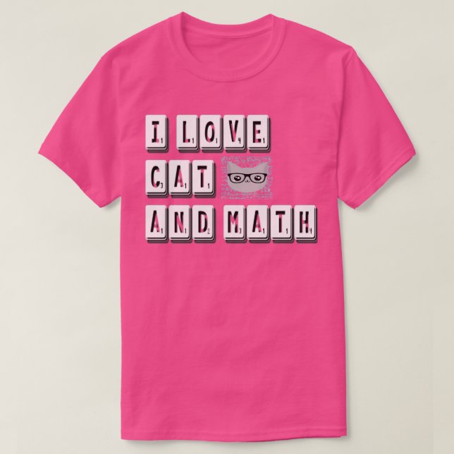 I kärlek, katt och matematik 1 t shirt (Design framsida)