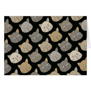 i kärlek kattdesign hälsningskort