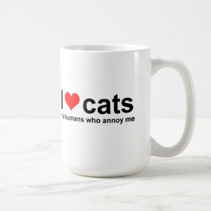 I kärlek katter, det är människor som irriterar kaffemugg