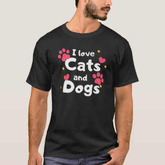 I Kärlek, Katter och Hundar, sällskapsdjur T Shirt