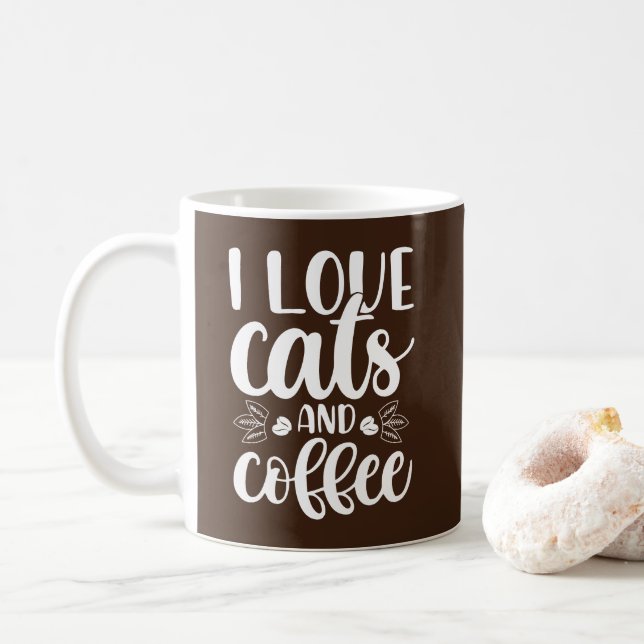 I kärlek-katter och Mugg-kista Kaffemugg (Med munk)