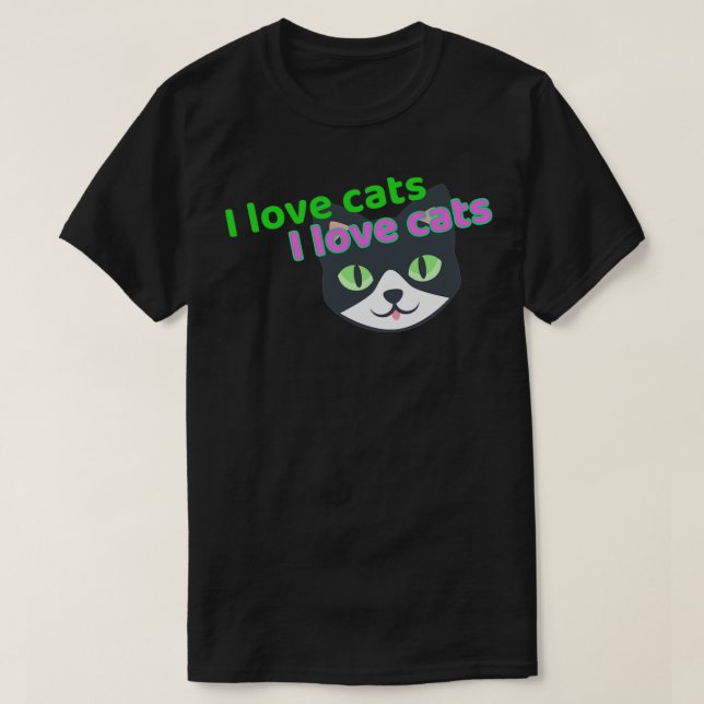 I kärlek katter t shirt (Design framsida)