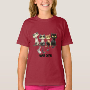I kärlek katter t shirt
