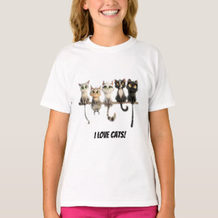 I kärlek katter t shirt
