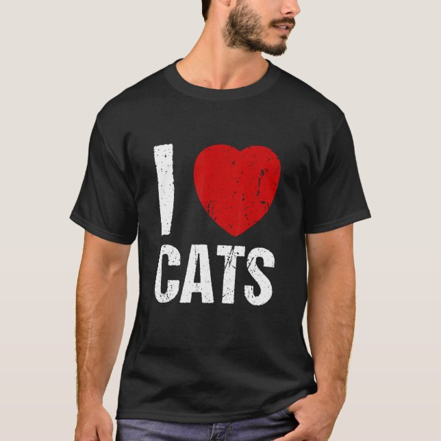 I kärlek-katter t shirt (Framsida)