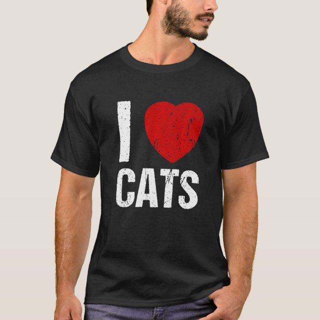 I kärlek-katter t shirt (Framsida)