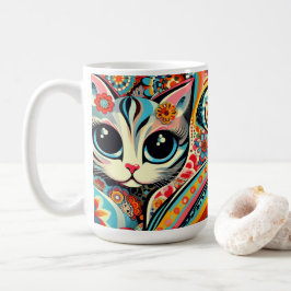 I Kärlek Kattunge Cat Mexikanska folkkonsten Talav Kaffemugg