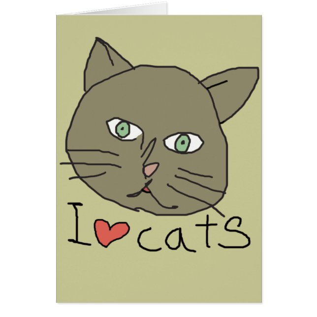 I KÄRLEK KATTUNGE HÄLSNINGSKORT (Framsidan)