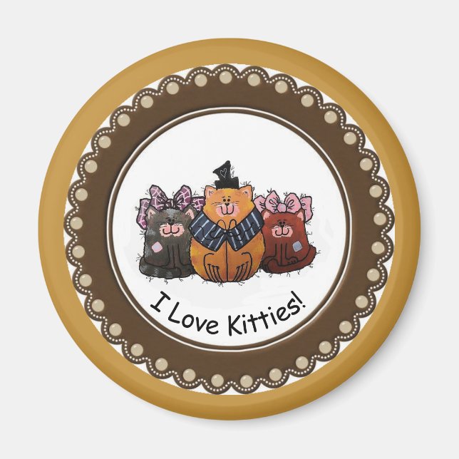 I Kärlek Kattunge Magnet (Framsidan)