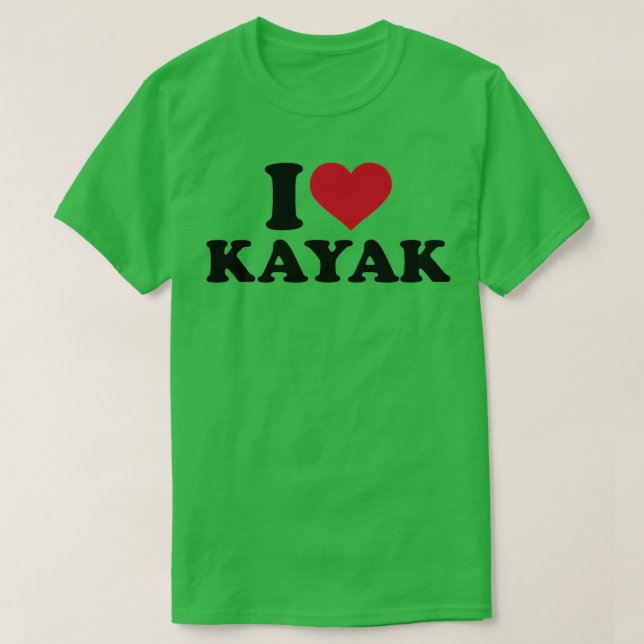 I kärlek Kayak 1 T Shirt (Design framsida)