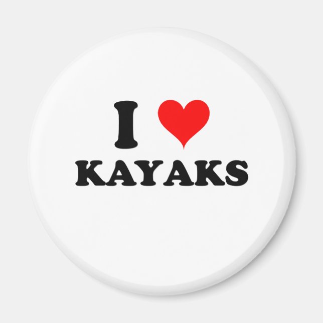 I Kärlek Kayaks Magnet (Framsidan)