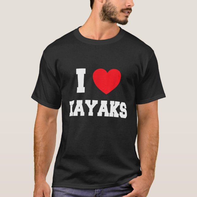 I Kärlek kayaks T-Shirt (Framsida)